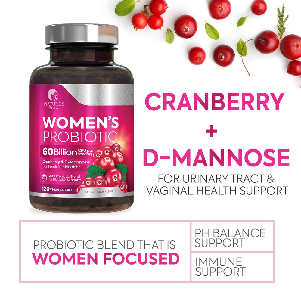 Nature's Glow USA-formulated women's probiotics for quality and purity