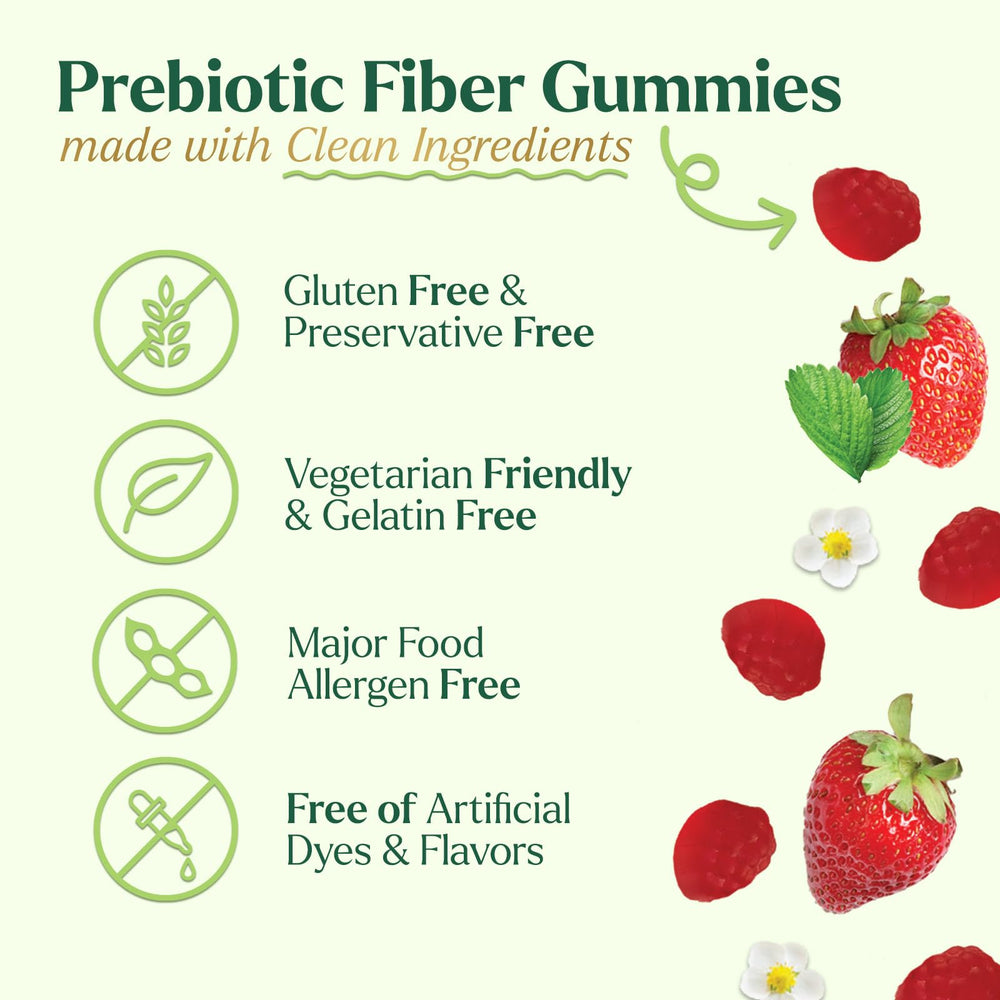 Nature's Gummies Fiber Gummies chewable texture close-up shows tasty fiber