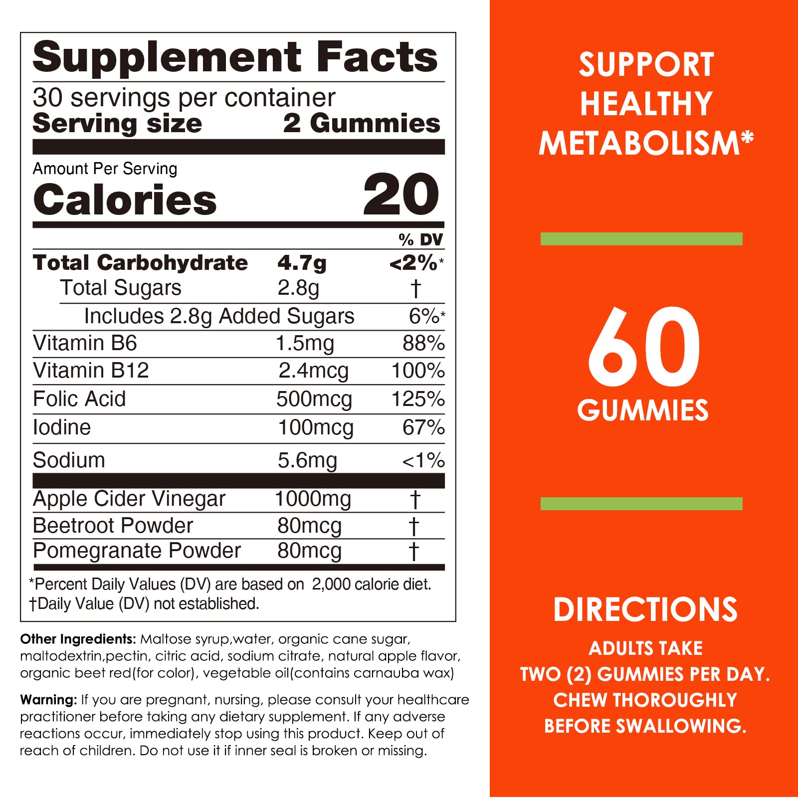 Nature's Key ACV gummies packaging box emphasizes gluten-free vegan certification