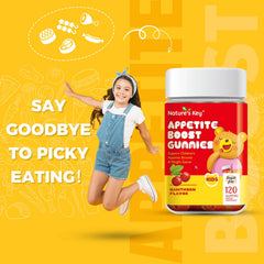 Nature's Key Appetite Booster Gummies packaging highlights daily dosage