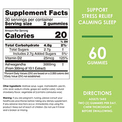 Nature's Key Ashwagandha Gummies bottle close-up shows strawberry flavor packaging.