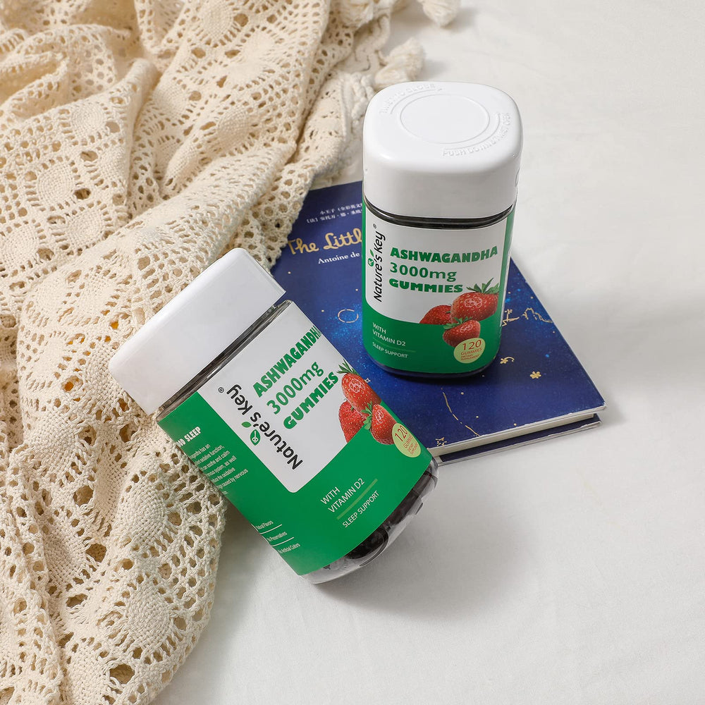 Nature's Key Ashwagandha Gummies packaging highlights no artificial additives.