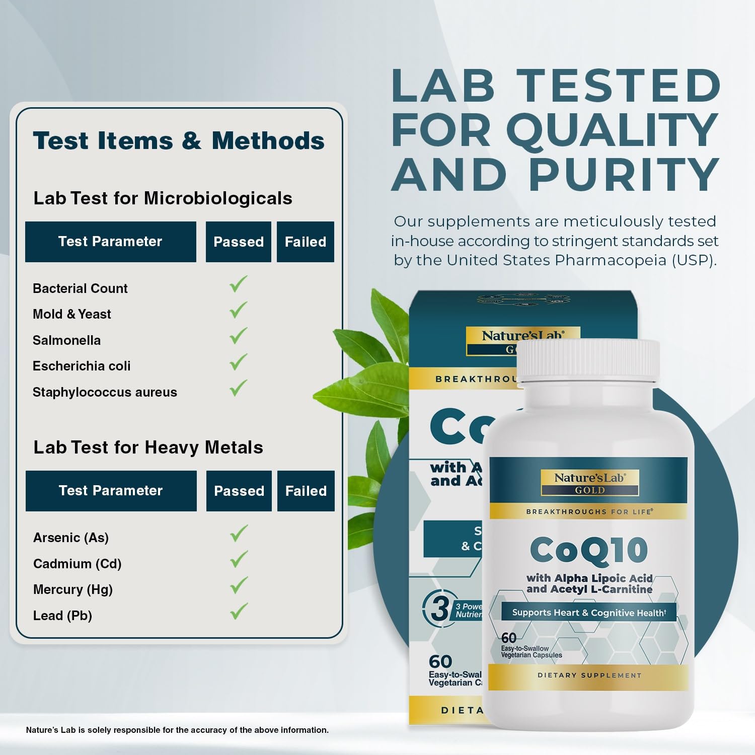 Nature's Lab Acetyl L-Carnitine HCl capsule, cognitive energy support.