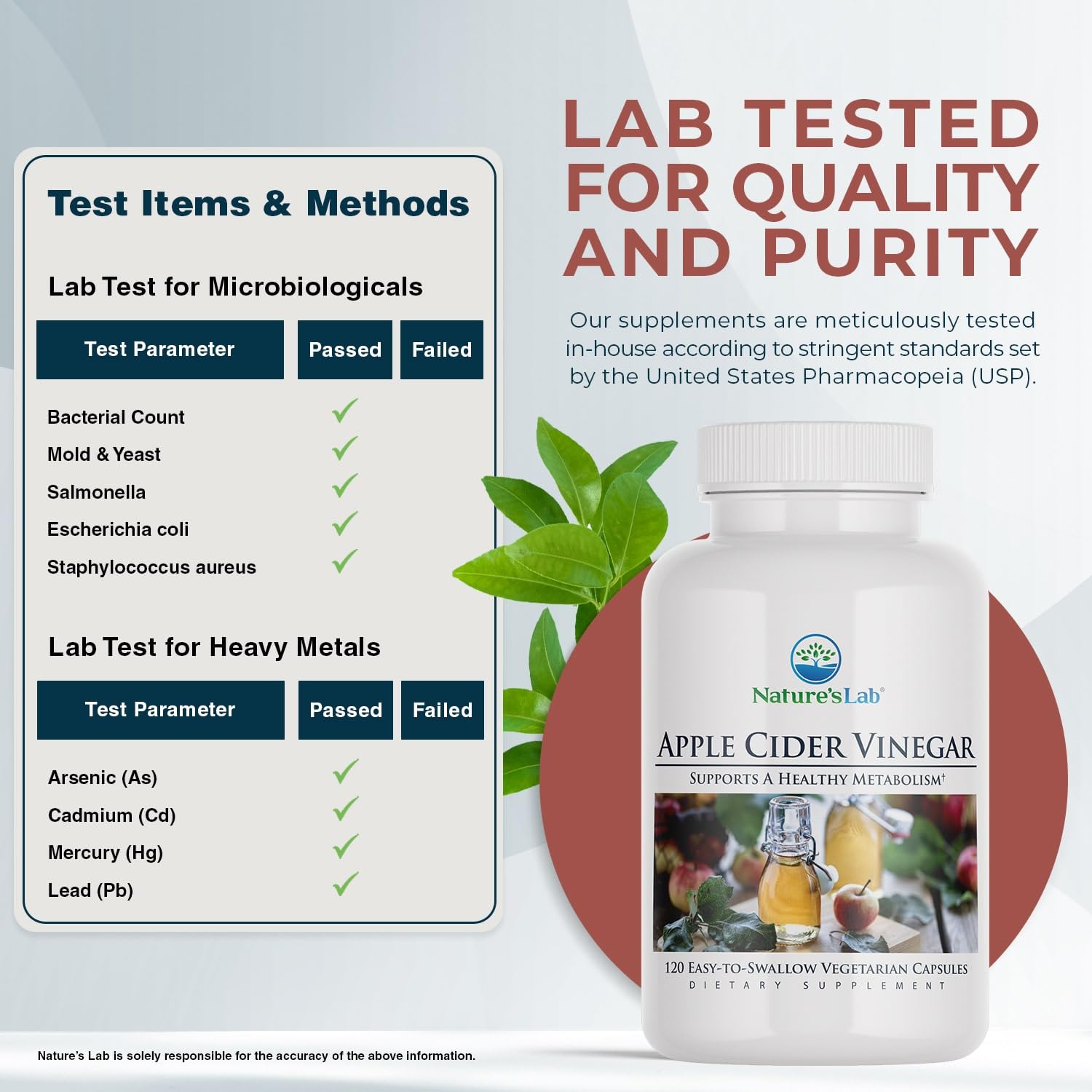Nature's Lab ACV bottle chromium ingredients close-up