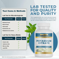 Nature's Lab label close-up emphasizing purity and US manufacturing standards.