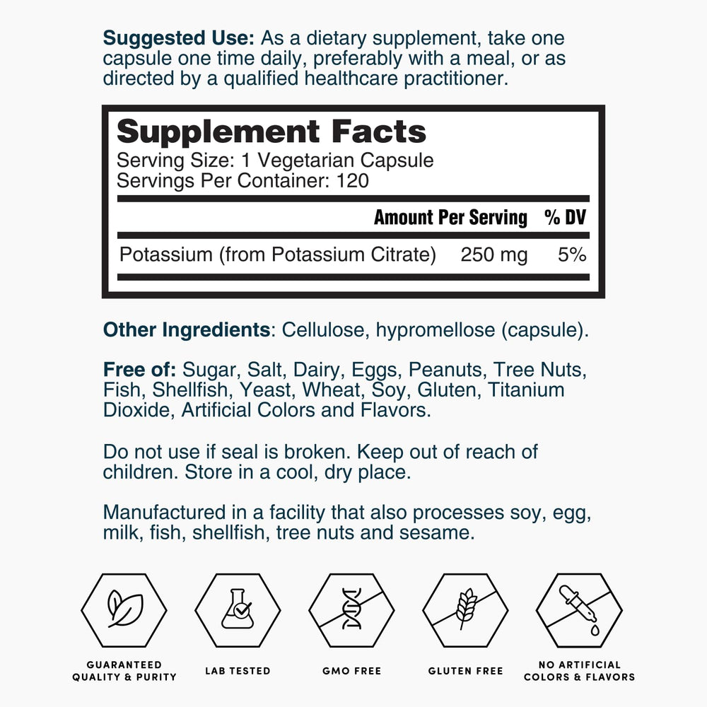 Nature's Lab Gold Potassium Citrate pack of two bottles signals value.