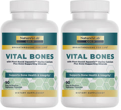 Nature's Lab Gold Vital Bones Aquamin bottle front for plant-based calcium support