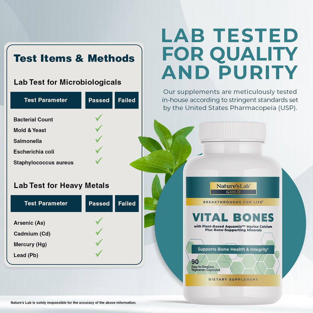 Packaging box featuring Nature's Lab Gold Vital Bones for easy storage