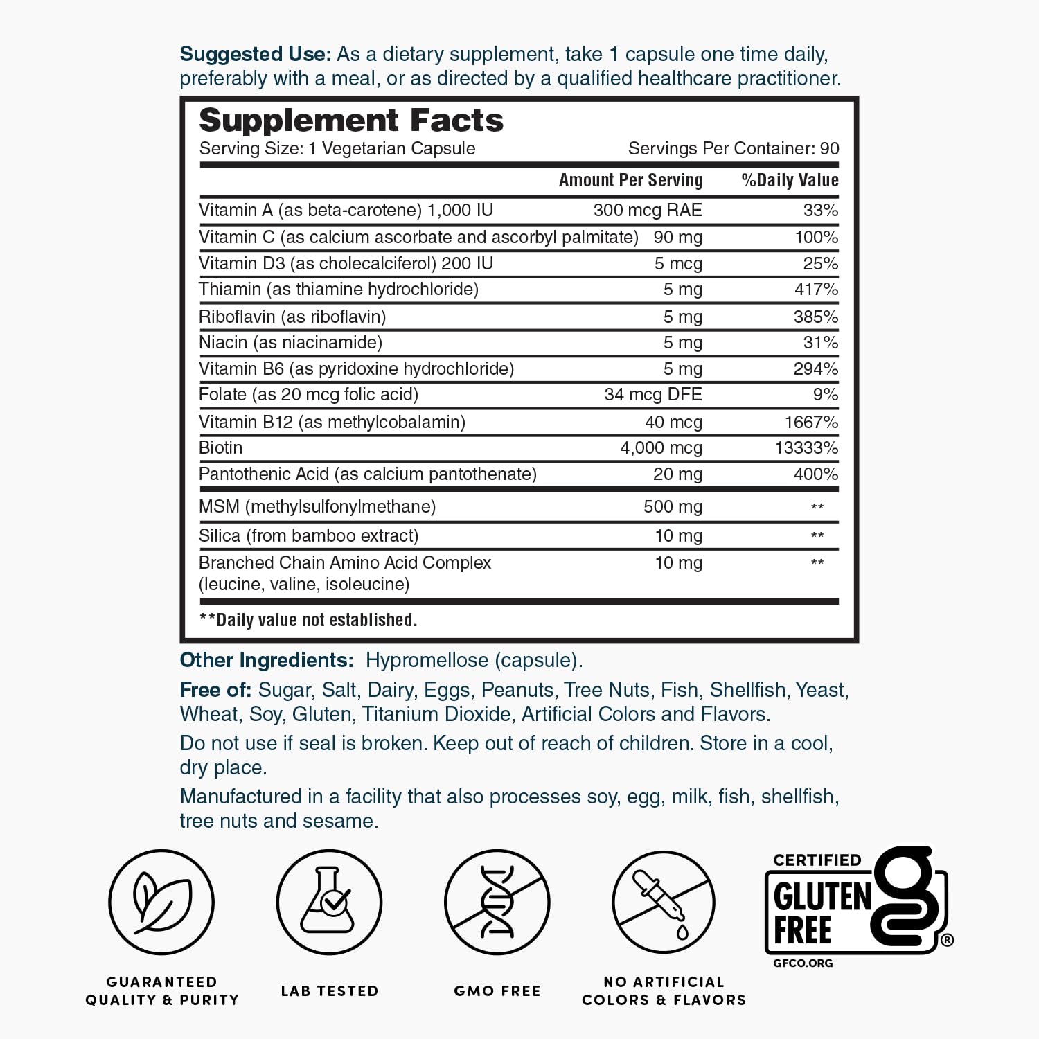 Nature's Lab pack of two bottles signals a long-lasting routine and value.