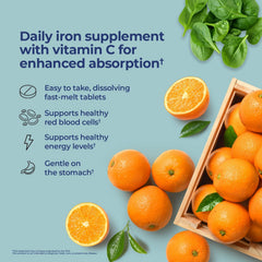 Nature's Lab Iron Plus carbonyl iron label emphasizes purity and absorption
