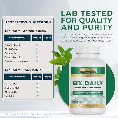 Nature's Lab Six Daily with CoQ10 and B vitamins supports daily energy production