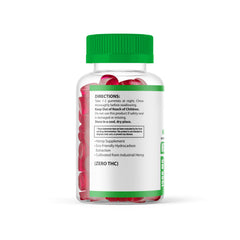 Packaging label on Nature's Leaf Hemp Gummies highlighting extra strength hemp oil.