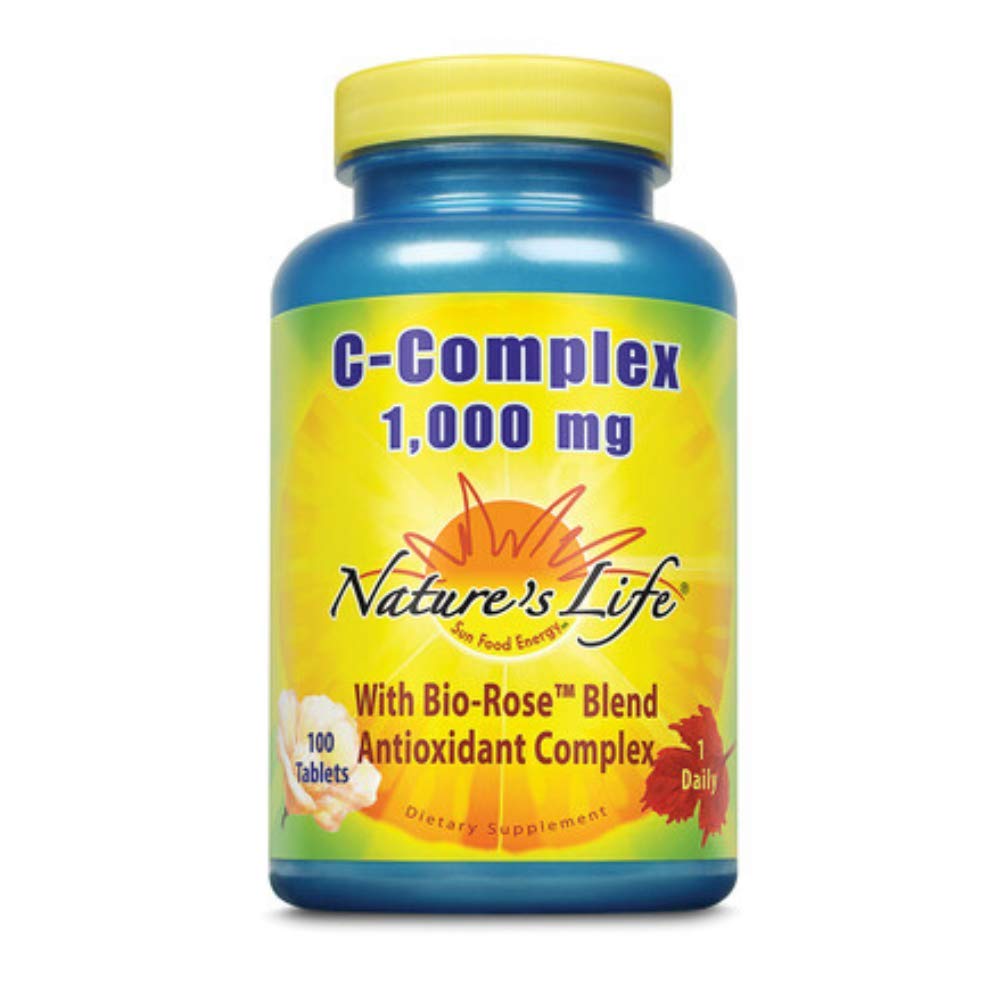Nature's Life C-Complex bottle for daily wellness with 1,000 mg vitamin C.