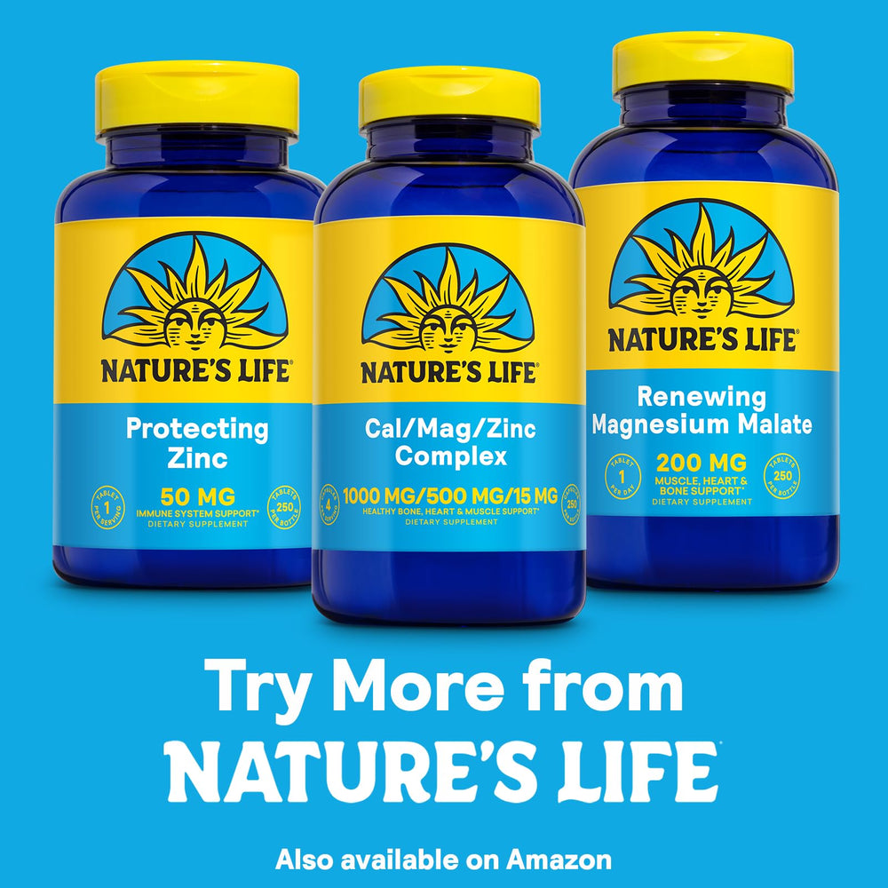Nature's Life Cal Mag Zinc Complex bone health visual emphasis