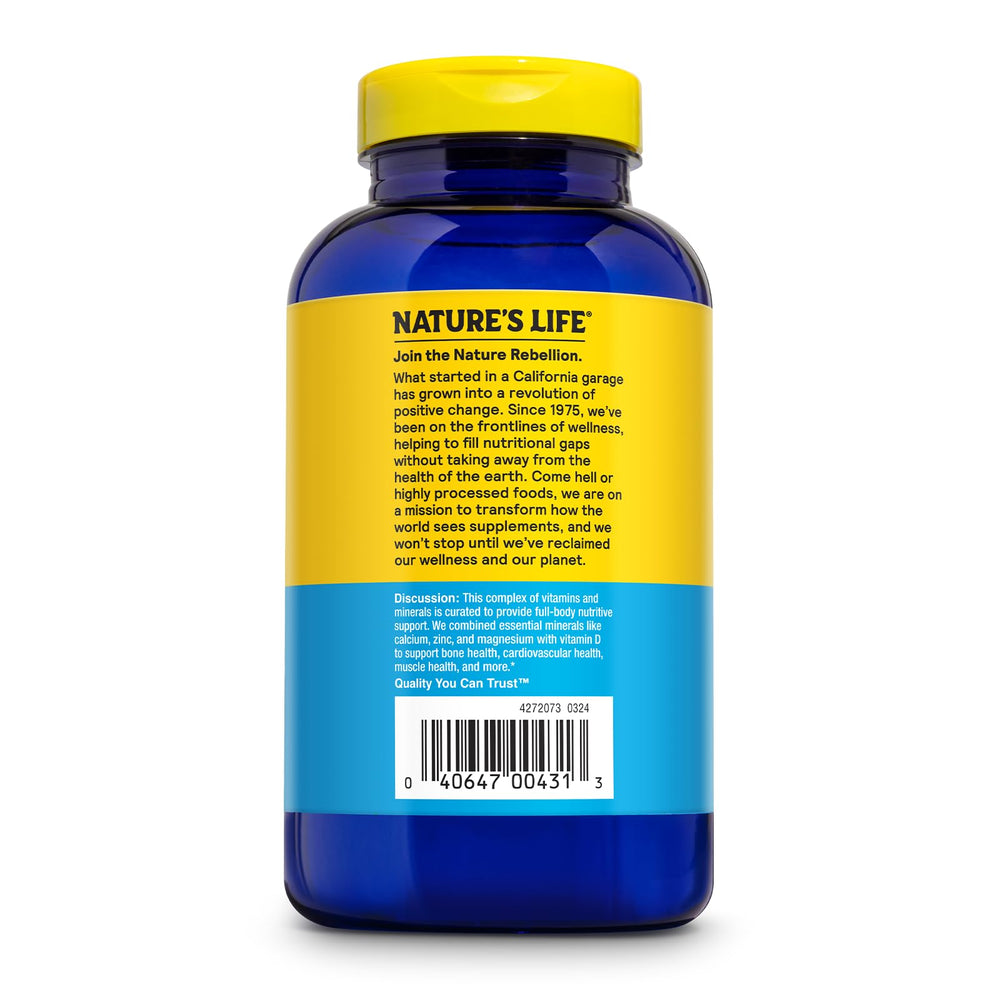 Nature's Life Cal Mag Zinc Complex bottle used in daily ritual for wellness
