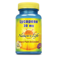 Nature's Life Lycopene 30 mg bottle supports nutritive prostate and heart health.