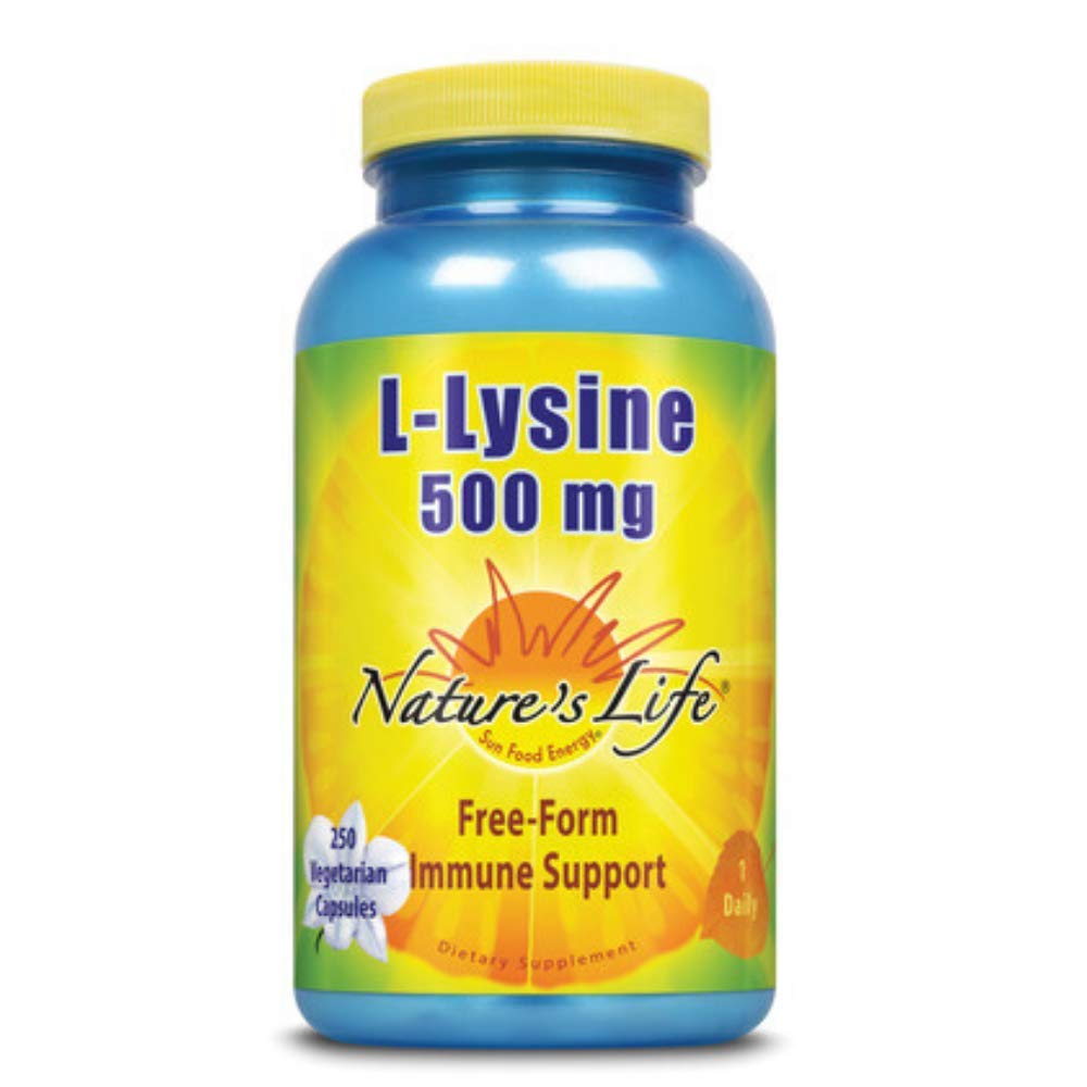 Nature's Life L-Lysine bottle for nutritive support of healthy immune function