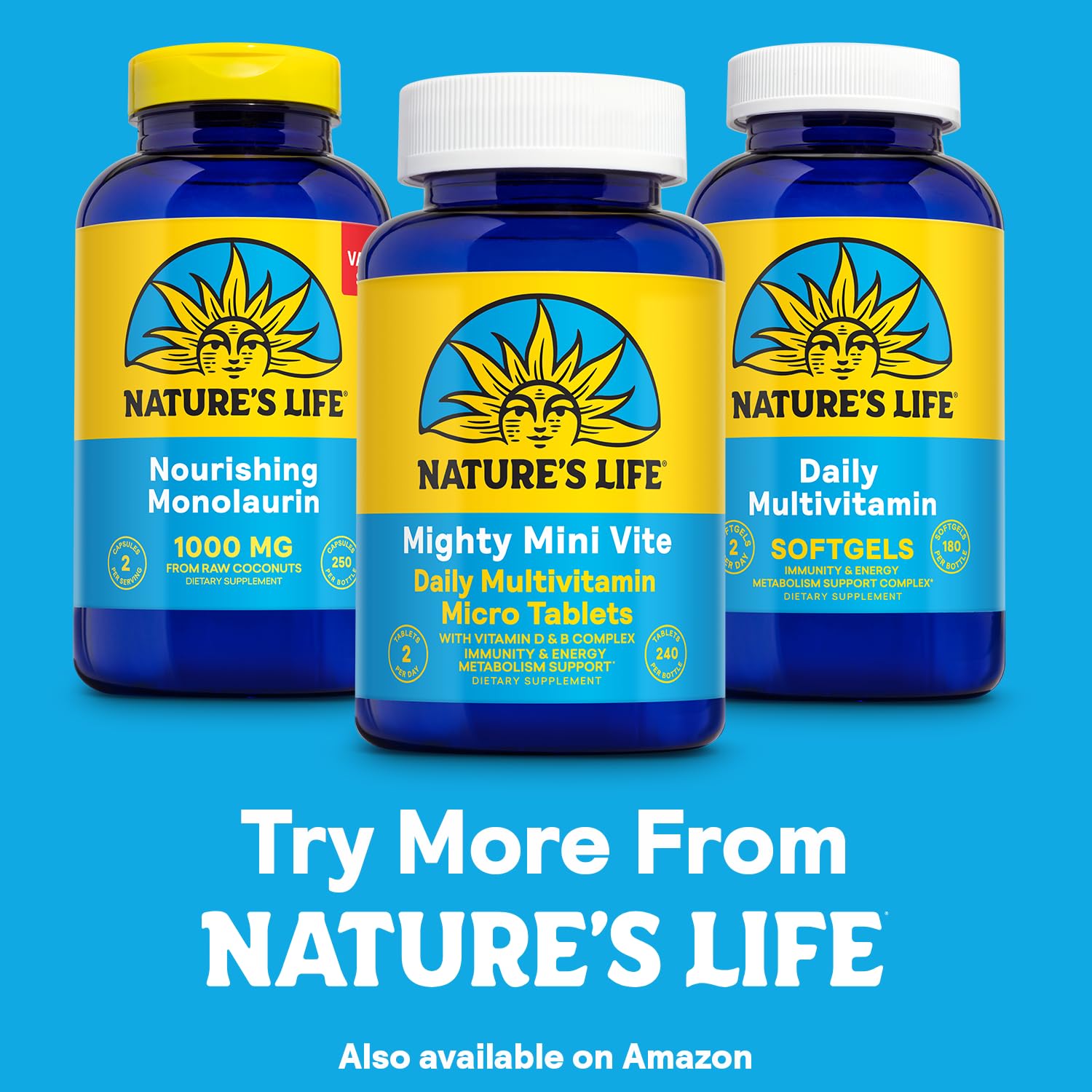 Nature's Life Mighty Mini Vite: sello de verificación de laboratorio que respalda la calidad.