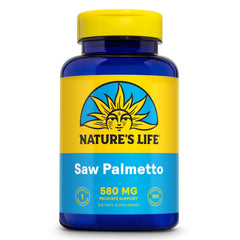Nature's Life Saw Palmetto for Men 580mg bottle for daily support.