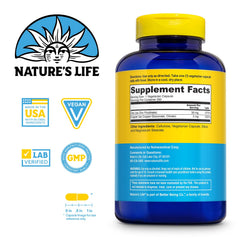 Nature's Life Zinc Picolinate capsules in blister pack for daily use.