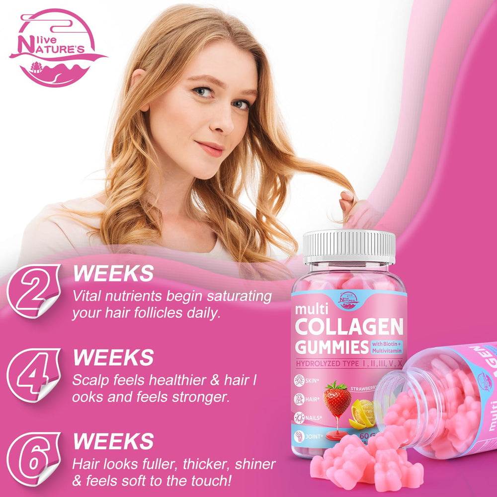 Gummies featuring hyaluronic acid suggesting skin hydration benefits.