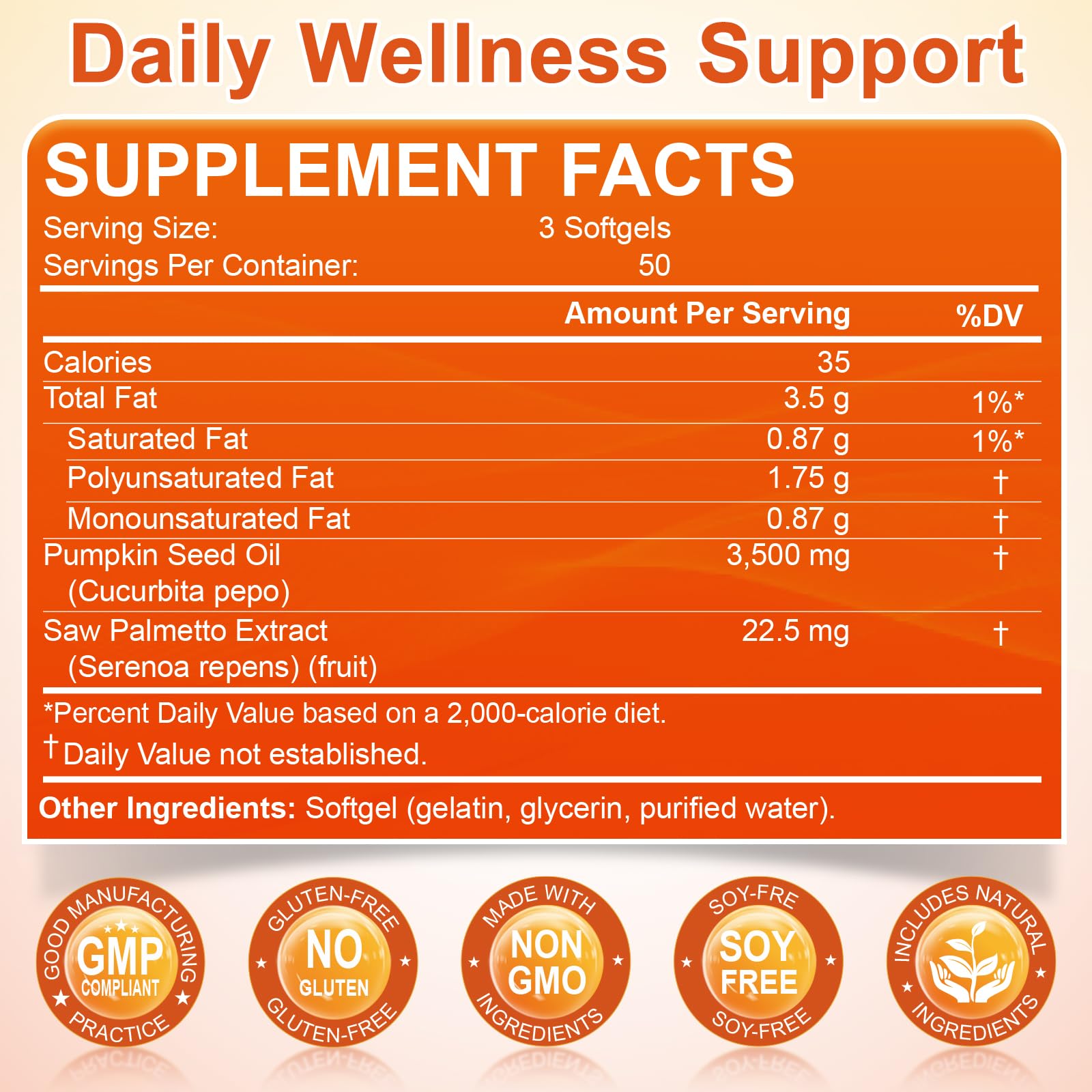 Nature's Live combination with saw palmetto for urinary health support.