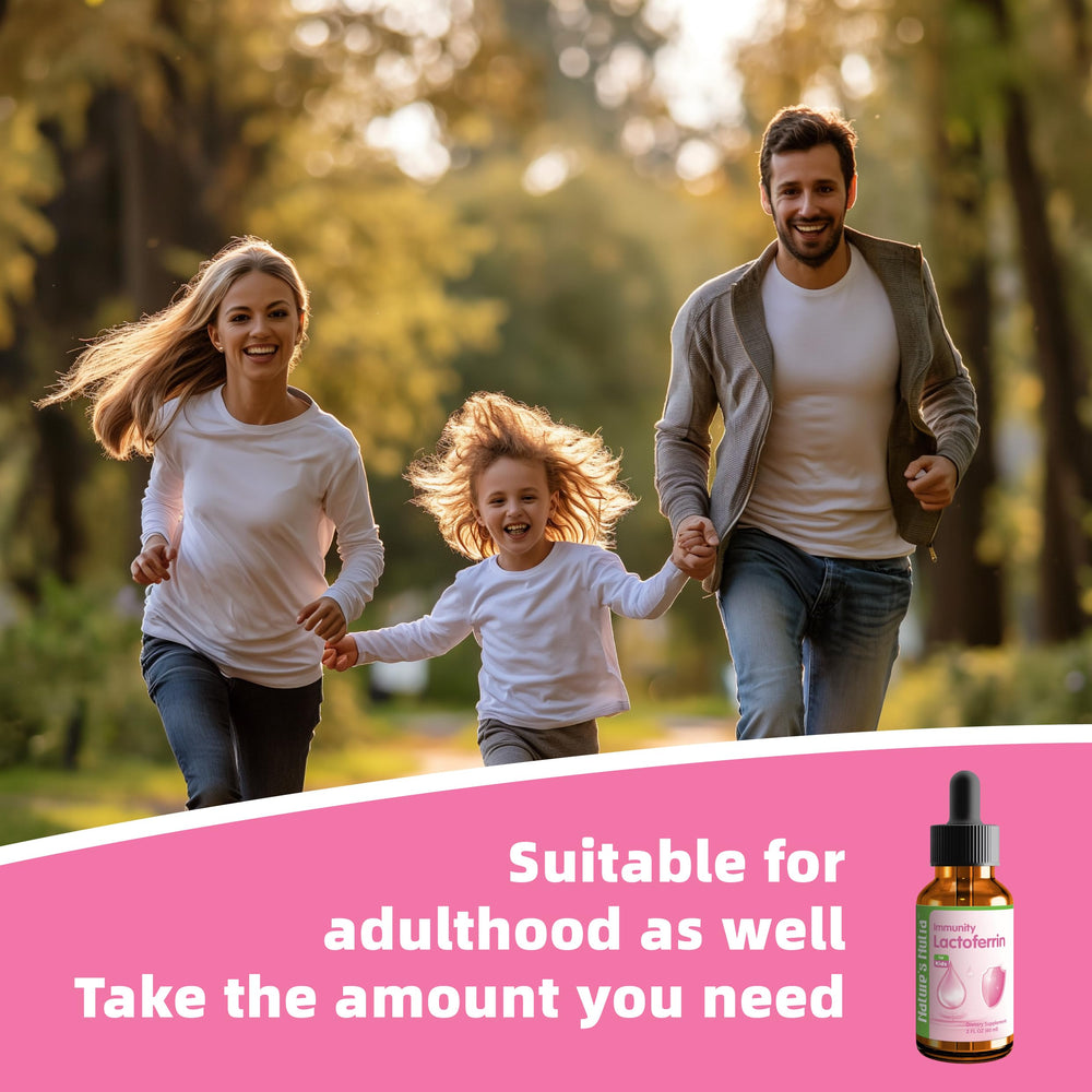 2 ml daily dosing graphic for Nature's Nutra Lactoferrin drops