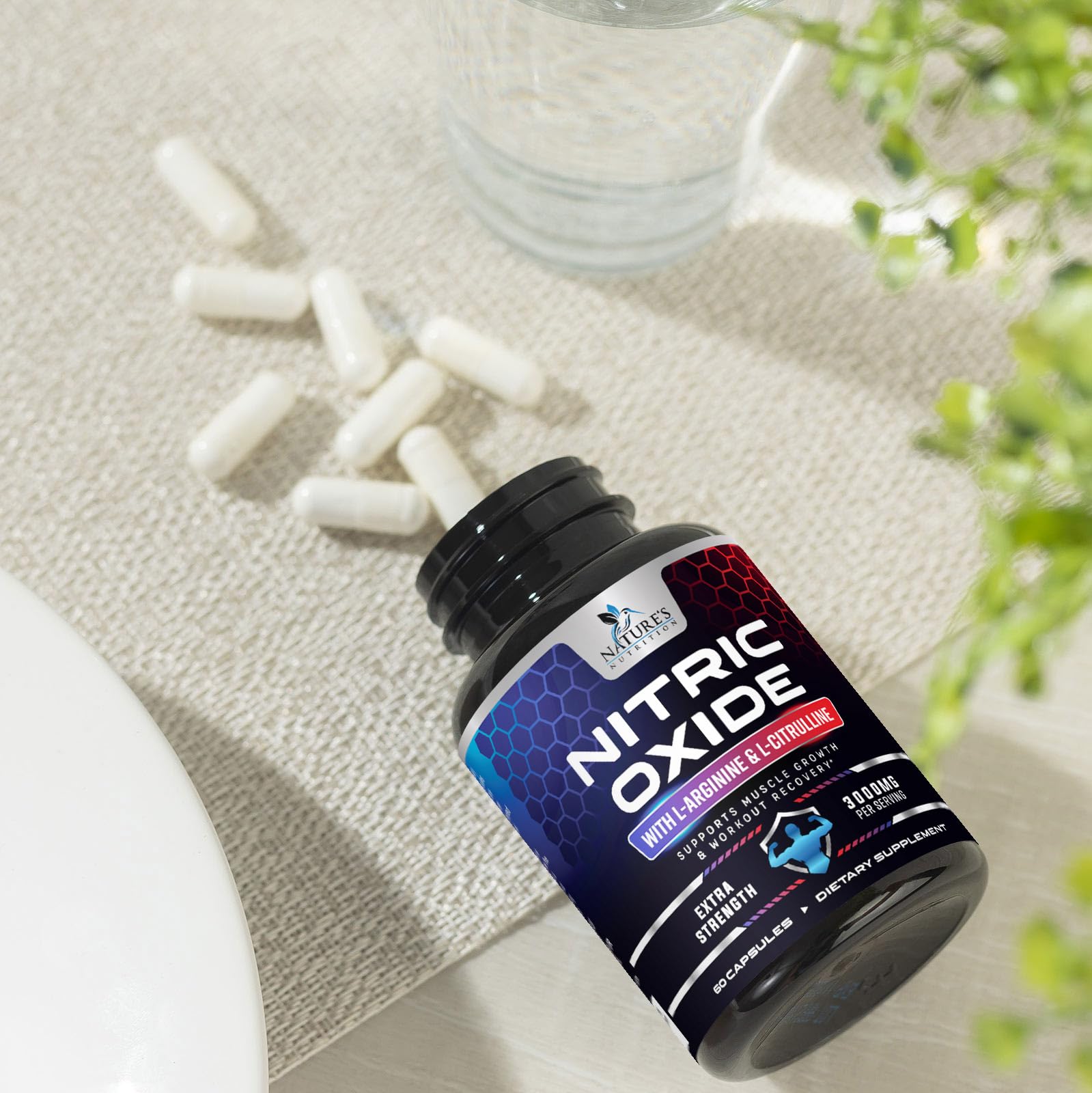 Nature's Nutrition 60 capsules pre-workout booster.