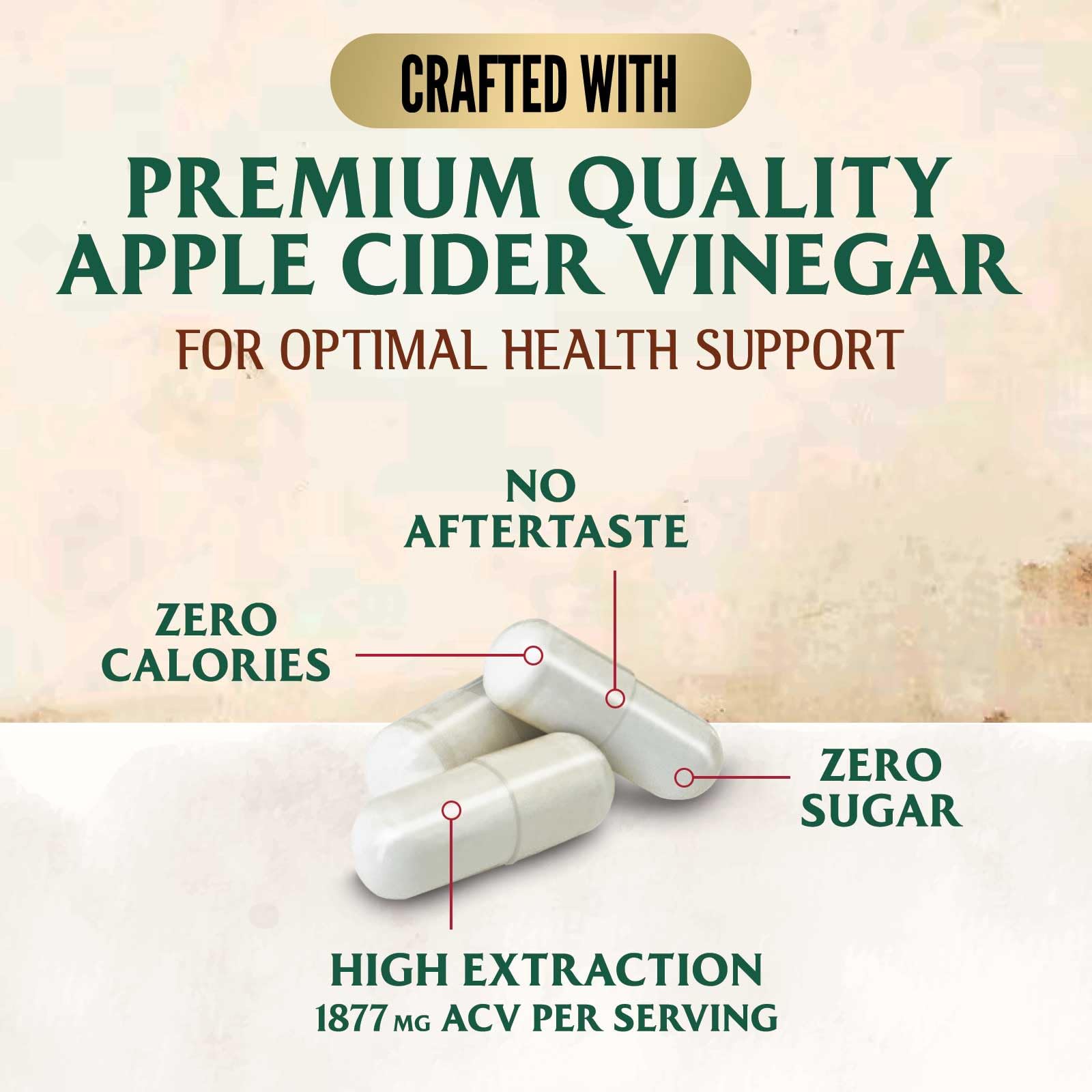 Nature's Nutrition apple cider vinegar capsules with vitamin D zinc notes for immune support