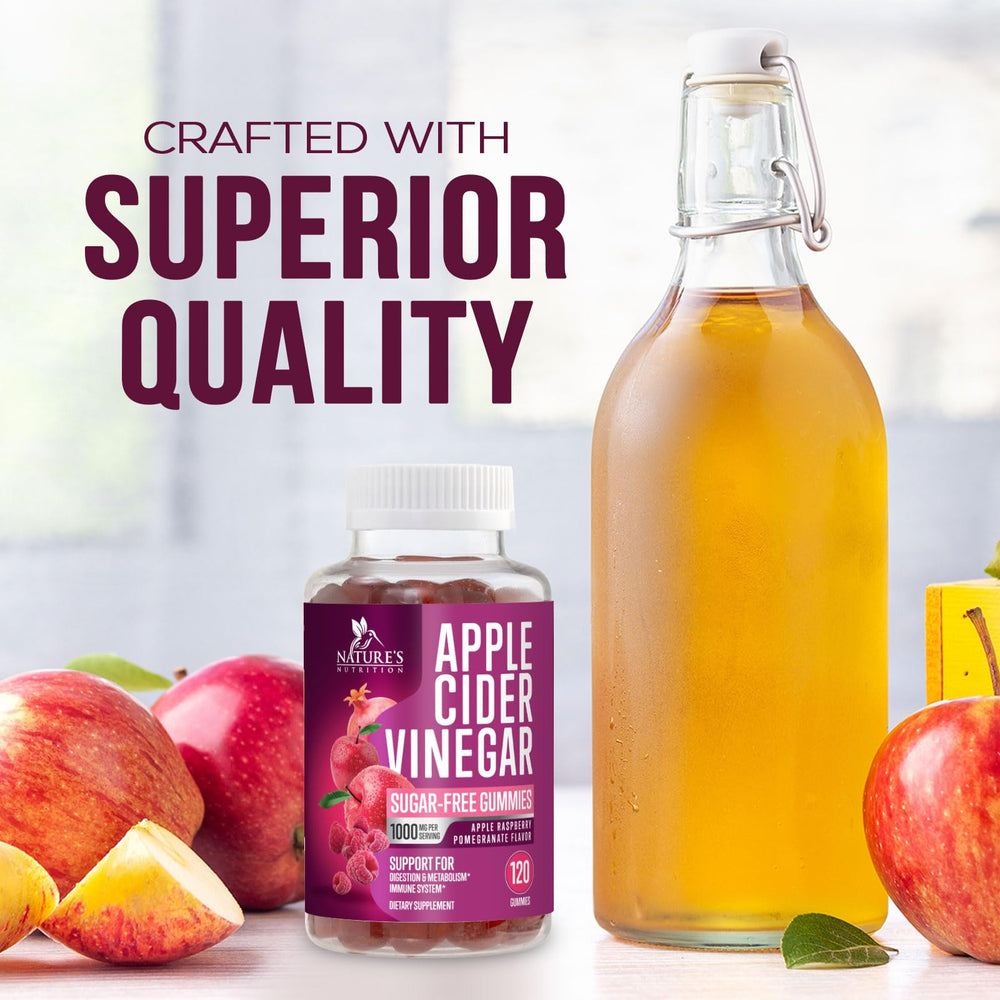 Nature's Nutrition apple cider vinegar gummies for gentle digestive support