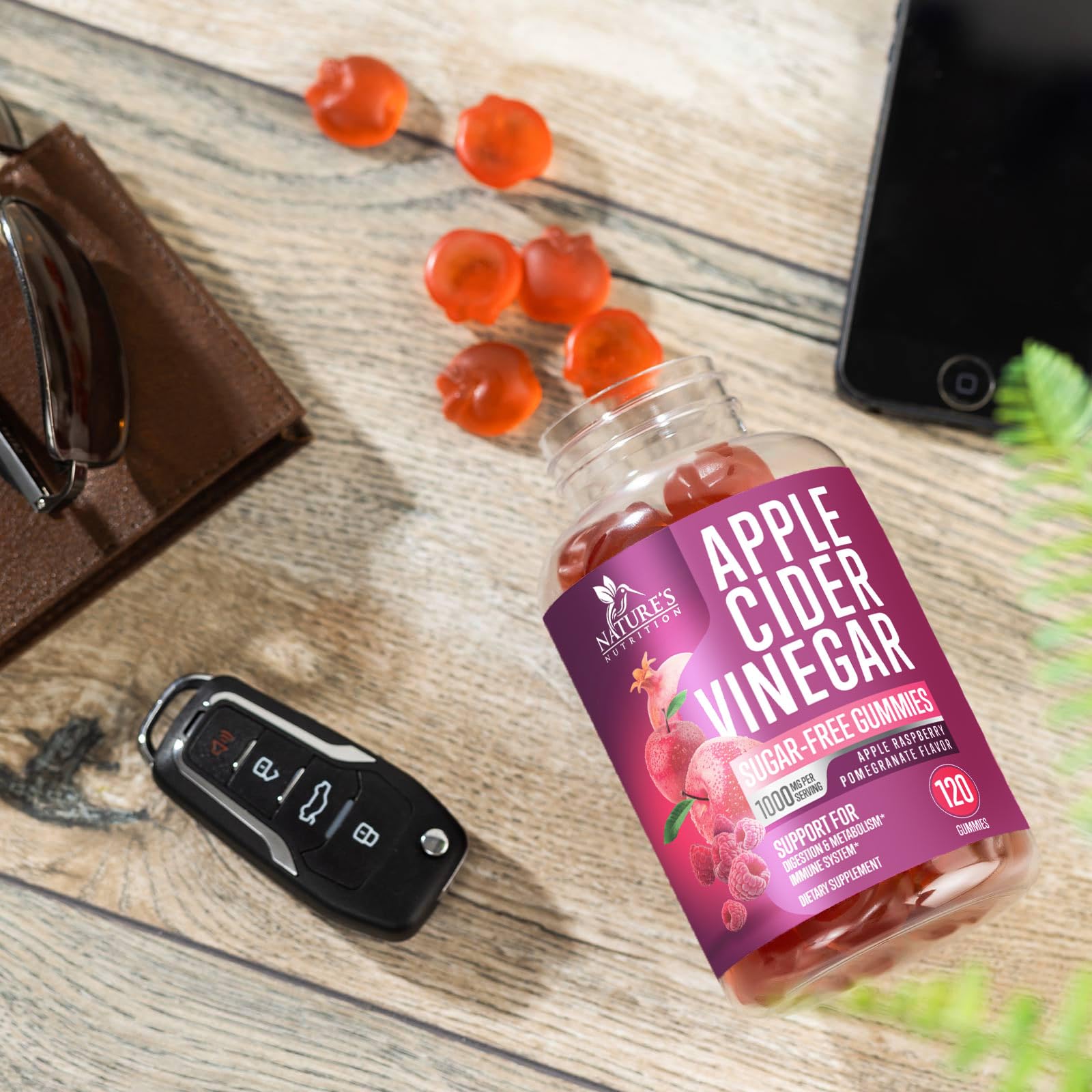 Nature's Nutrition 120-count gummies deliver convenient wellness support