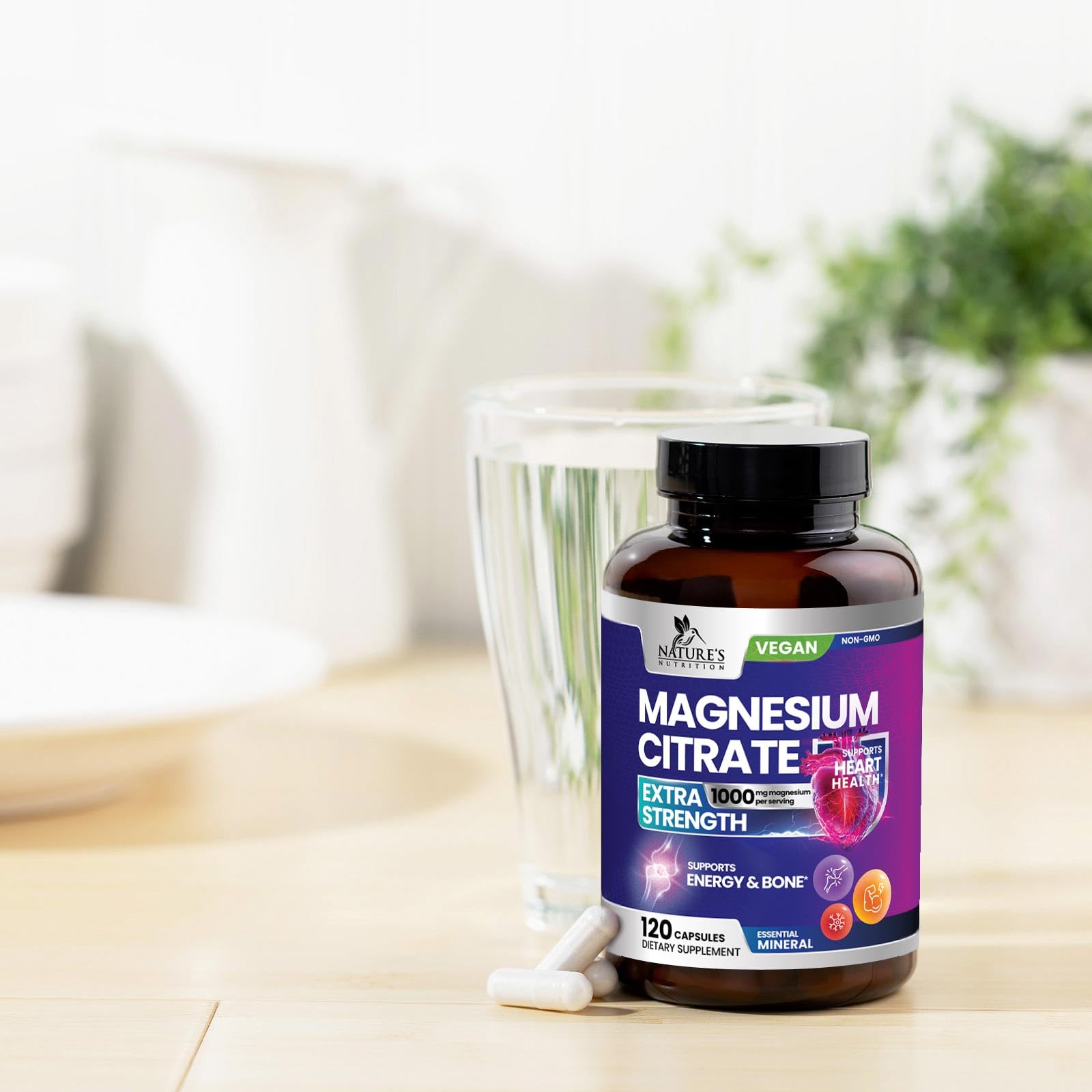 Nature's Nutrition lifestyle scene hints at balanced energy and calm focus.