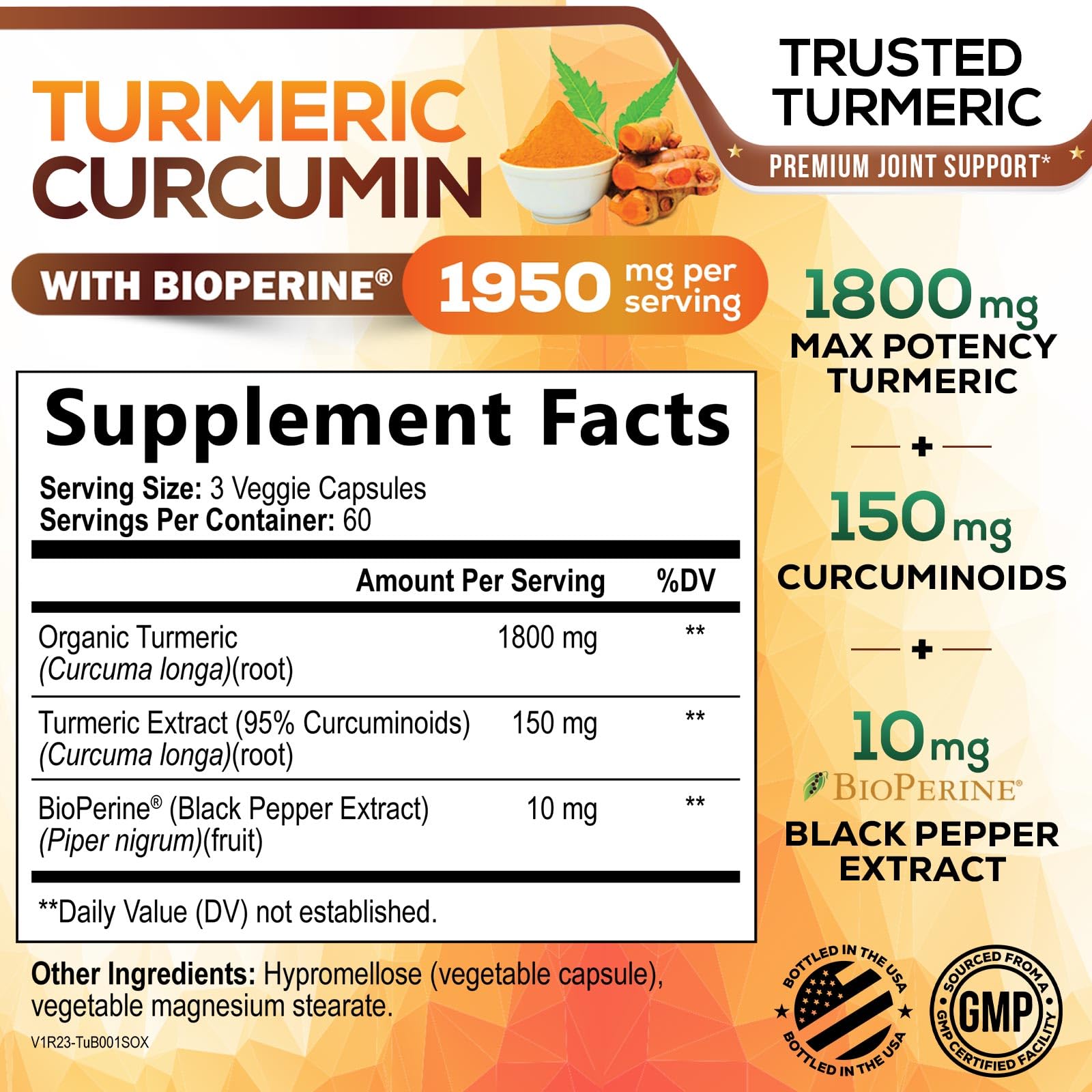 Nature's Nutrition BioPerine black pepper 10mg bottle—enhanced absorption