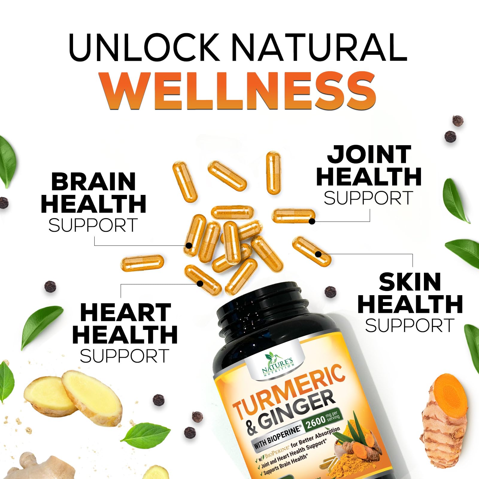 Nature's Nutrition BioPerine black pepper extract illustration.