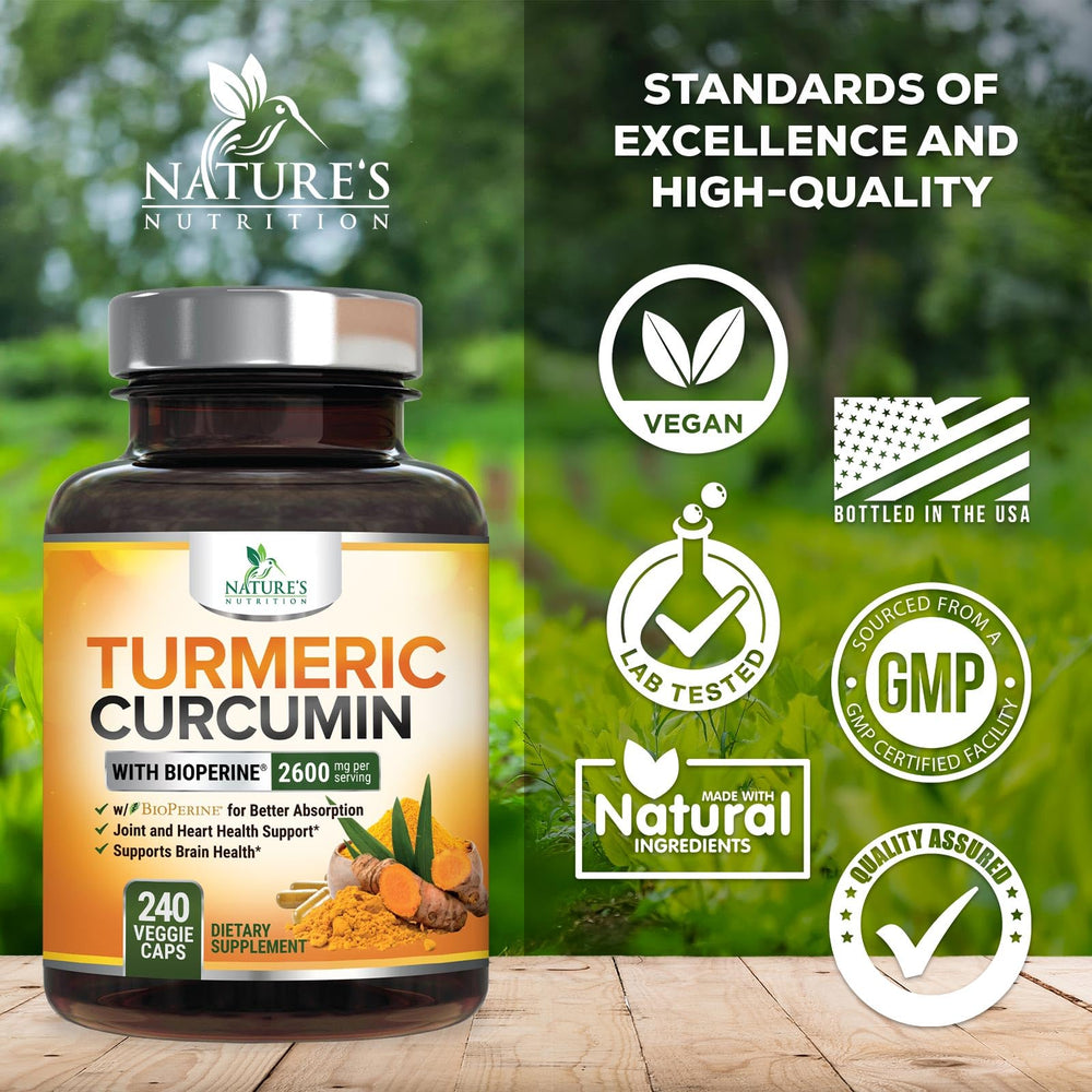 Nature's Nutrition BioPerine black pepper extract capsule for enhanced absorption