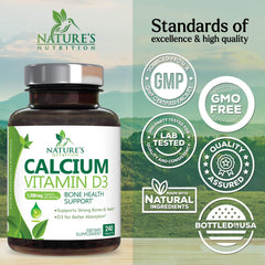Bottle being poured to illustrate a daily calcium supplement routine