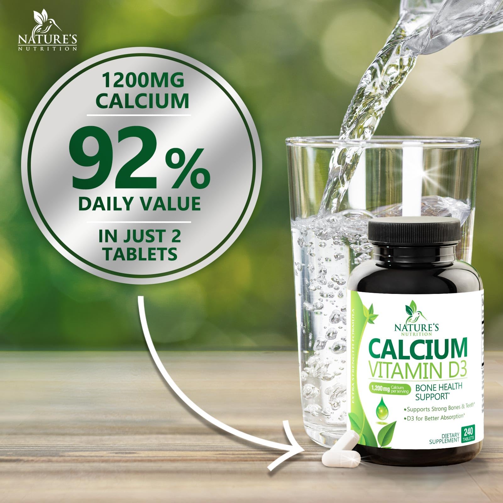 Concept image of calcium absorption and nutrient uptake