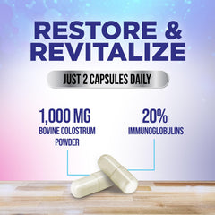 Nature's Nutrition Colostrum measuring scoop ensures accurate daily dosing.