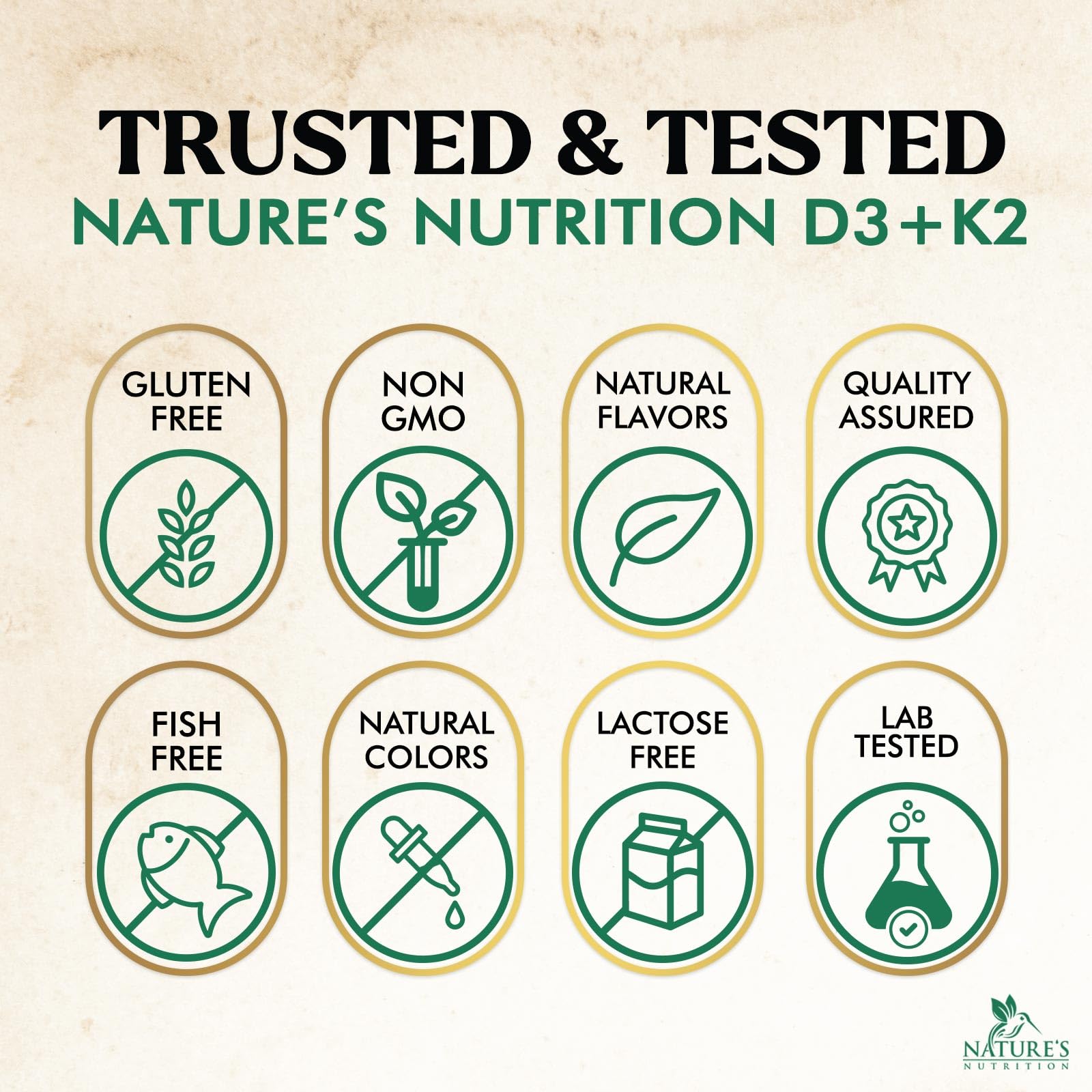 Nature's Nutrition 120-tablet bottle ready for daily supplementation.