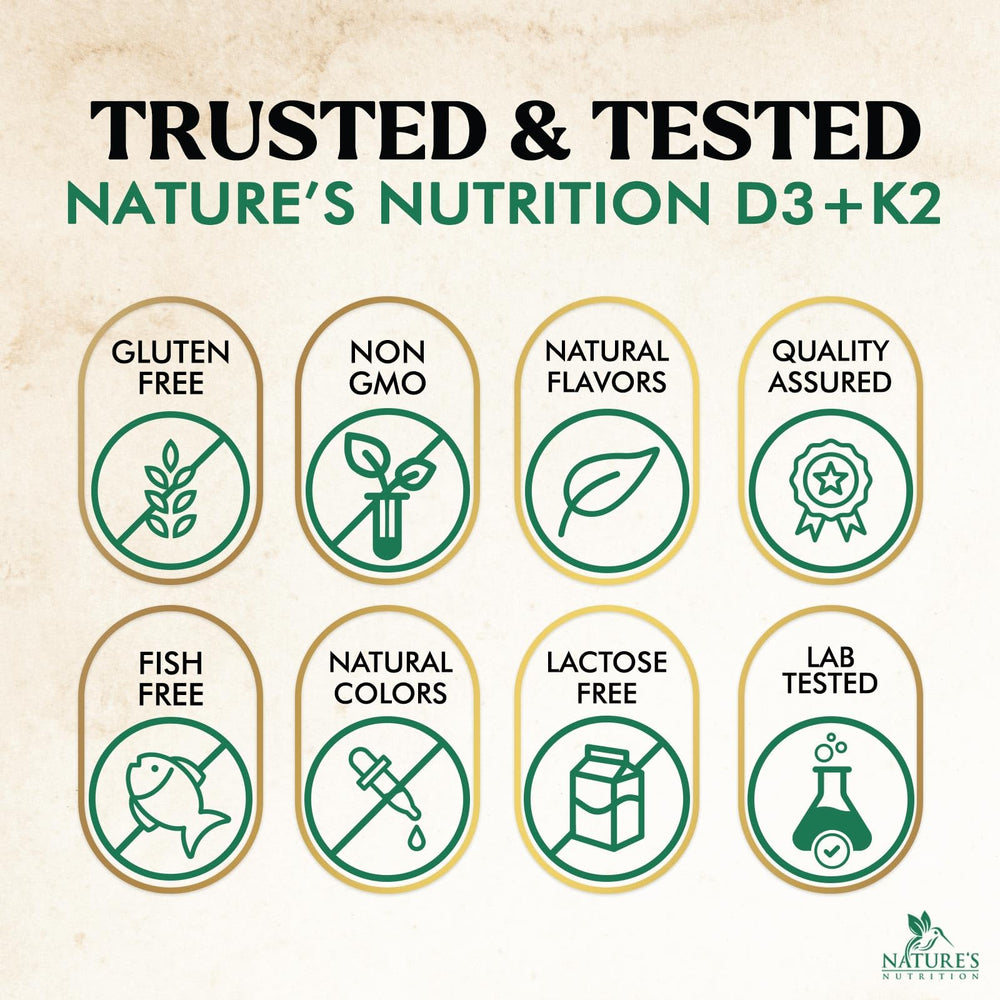 Nature's Nutrition 120-tablet bottle ready for daily supplementation.