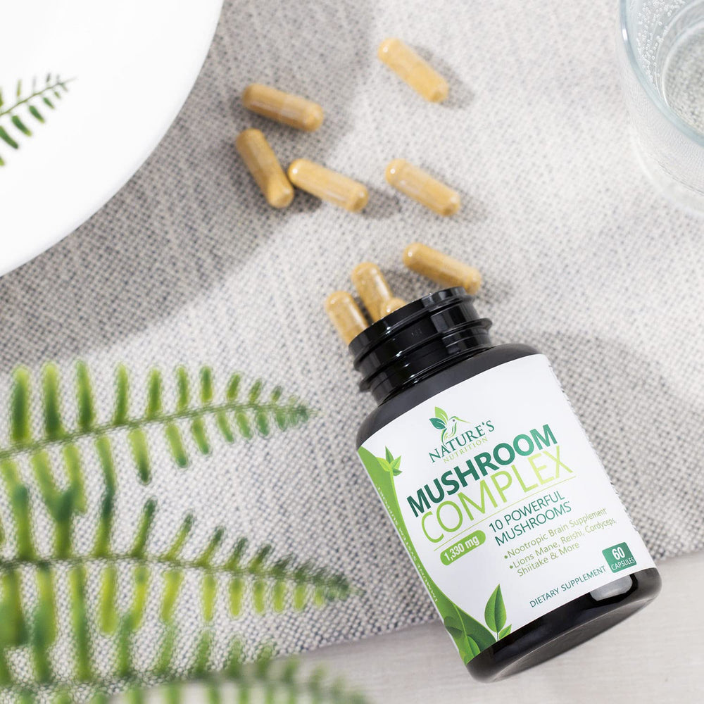 Nature's Nutrition bottle on shelf highlights everyday wellness routine.