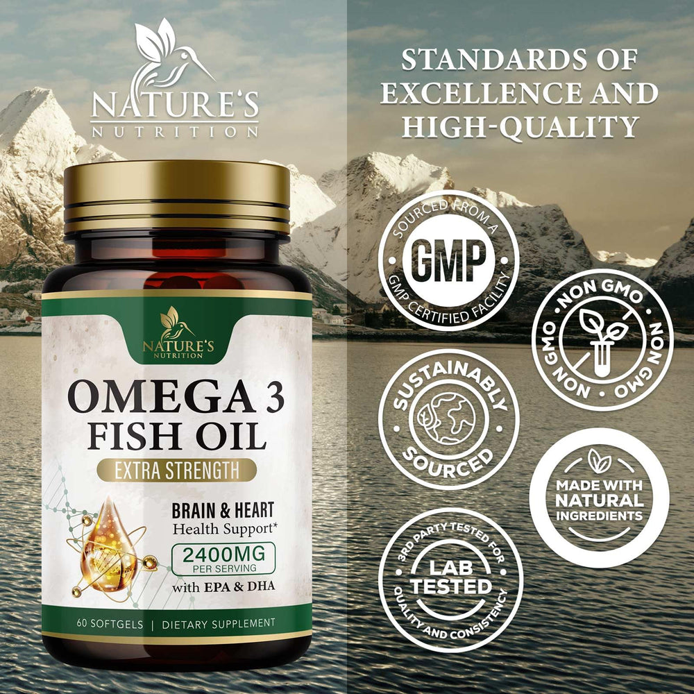 Nature's Nutrition EPA-DHA chart illustrating omega-3 essentials.