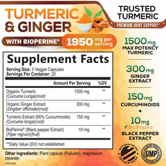 Nature's Nutrition ginger-turmeric capsules for balanced herbal support.