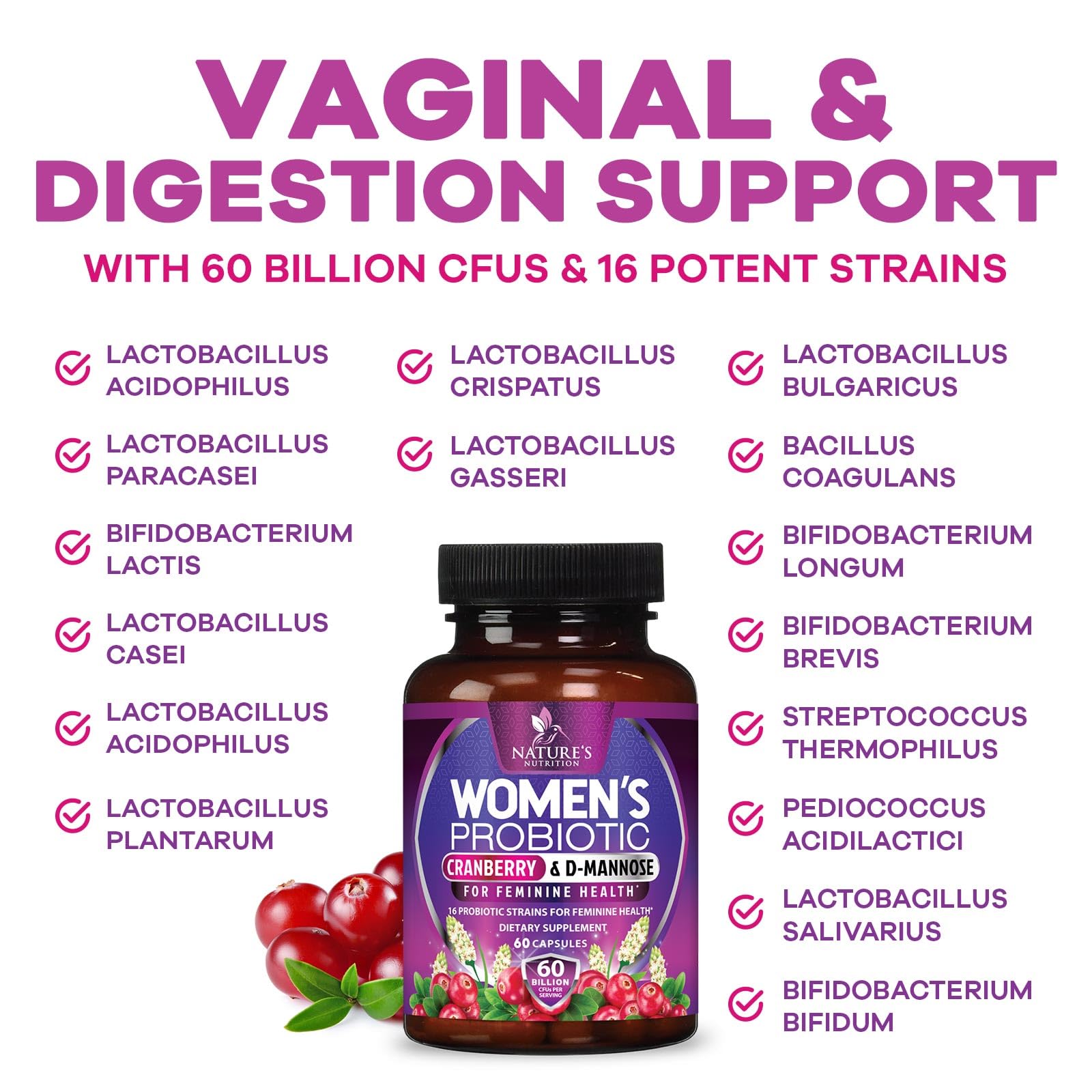Gluten-free and dairy-free probiotic formula by Nature's Nutrition