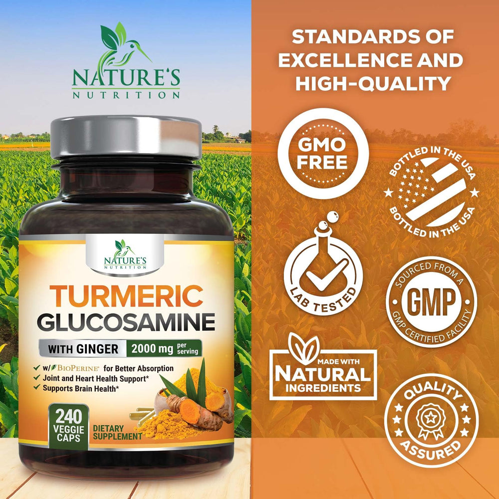 Nature's Nutrition GMP facility seal indicates quality manufacturing.