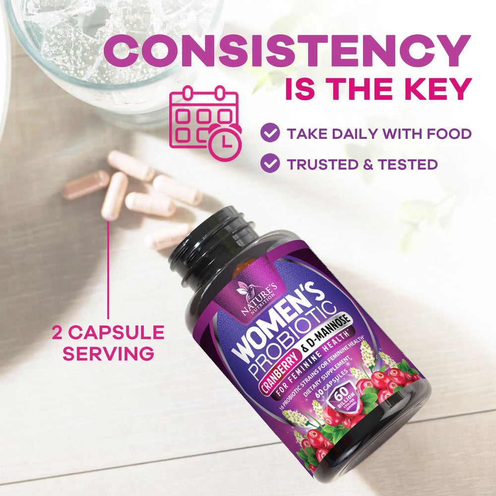 Bottle of Nature's Nutrition probiotics signaling immune support potential