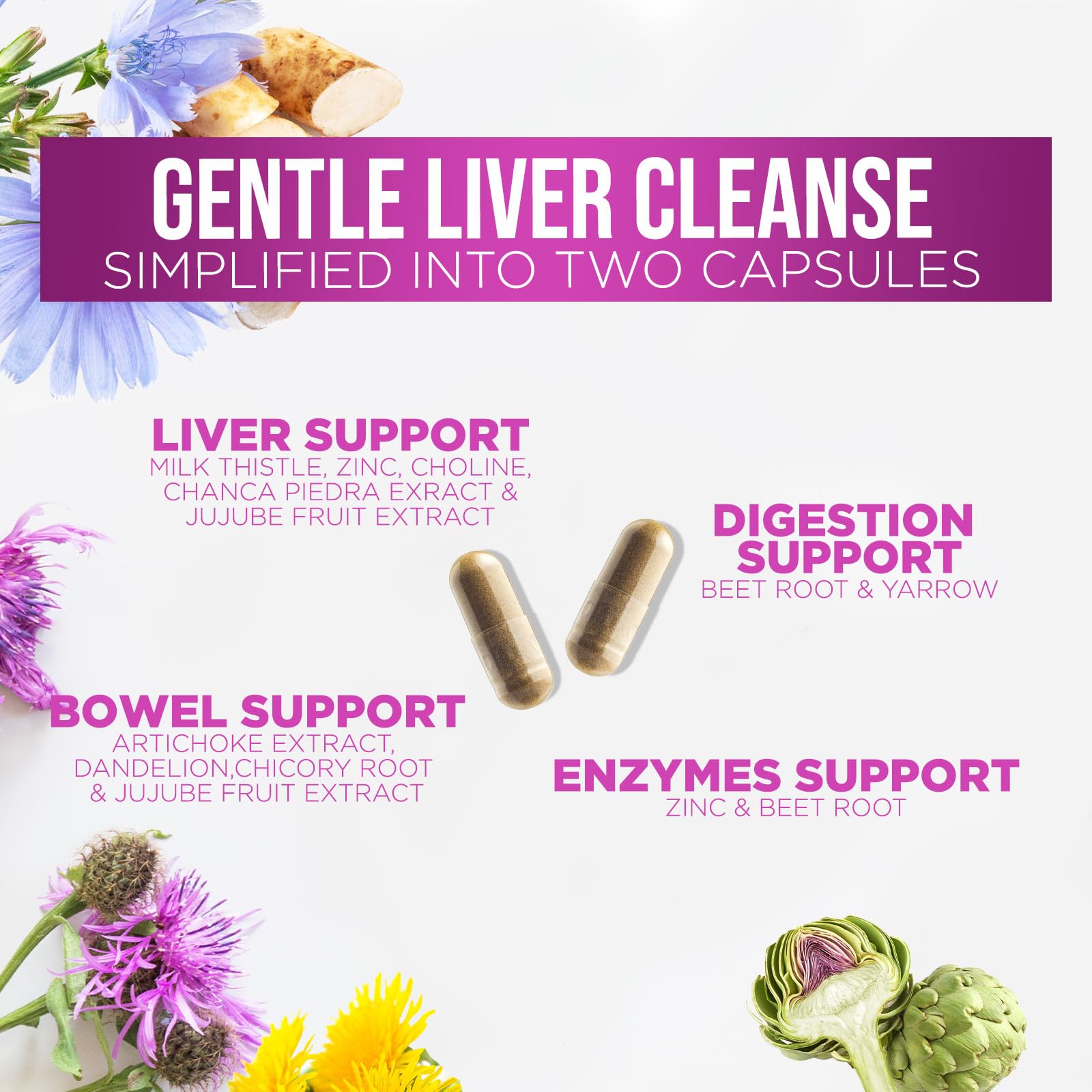 Nature's Nutrition Liver Cleanse capsules emphasize plant-based formula.