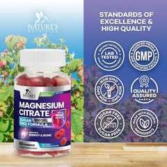 Nature's Nutrition Magnesium Citrate Gummies chew close-up texture and taste