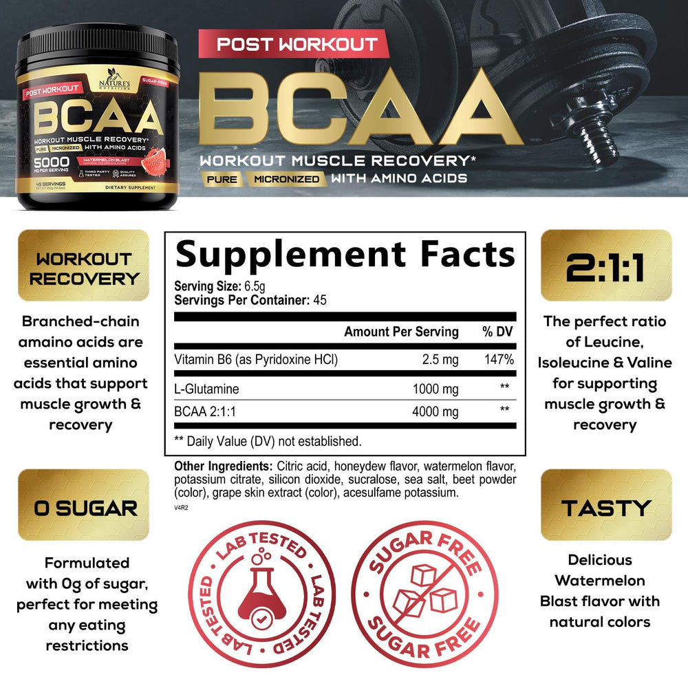 Dissolving powder close-up highlights BCAA blend for faster recovery