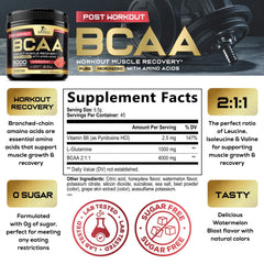 Dissolving powder close-up highlights BCAA blend for faster recovery